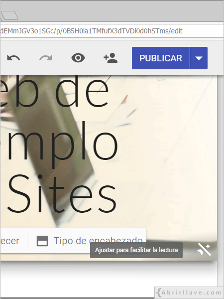 Ajustar para facilitar la lectura en Google Sites.