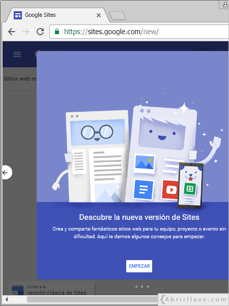 Descubre la nueva versión de Google Sites.