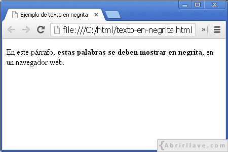 Resultado de imagen para negritas un texto en HTML